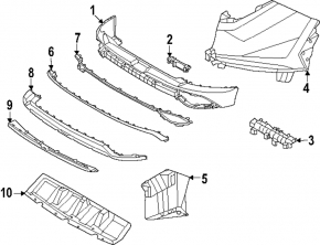 Left rear bumper mount for Hyundai Tucson 22-26