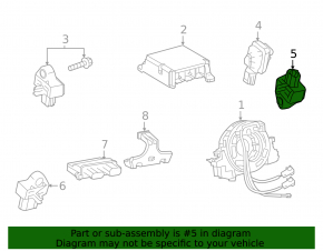 Airbag sensor center pillar left Toyota Venza 21-