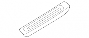 Door sill outer rear left Audi Q5 8R 09-17 S line black with chrome