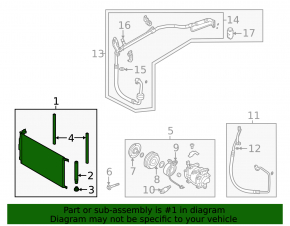 Air conditioner radiator condenser Hyundai Elantra 21- 2.0