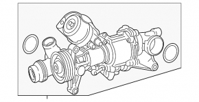 Water pump for Mercedes GLC 300/350e 16-19