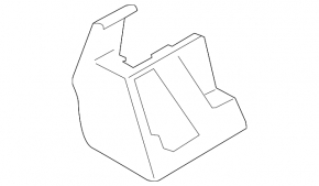Driver's seat slide cover rear right Lincoln MKC 15- brown