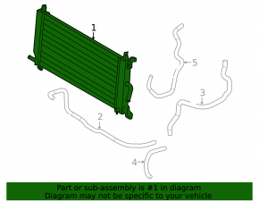 08-10 Toyota Highlander Hybrid Inverter Cooling Radiator