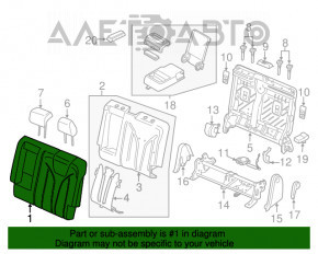 Rear row of seats 2 row Lincoln MKX 16- leather beige
