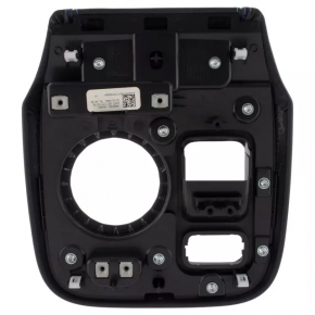 Ford Mustang Mach-E 21-23 Gear Shifter Cover Black Leather with Blue Stitching