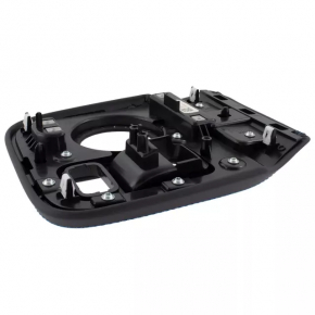 Ford Mustang Mach-E 21-23 Gear Shifter Cover Black Leather with Blue Stitching