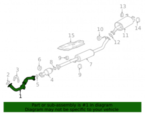 Honda CRV 15-16 2.4 exhaust pipe