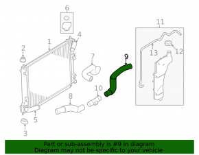 Cooling system hose Nissan Juke 11-17 1.6