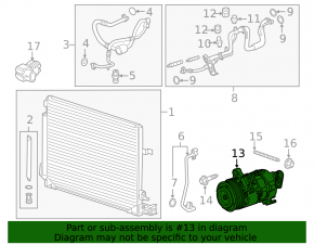 Chevrolet Camaro 16-3.6 Air Conditioning Compressor