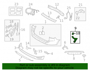 Left rear bumper mount for Volvo XC60 10-17