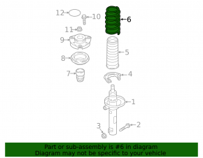 Front left spring VW Atlas 18-26 stiffness blue