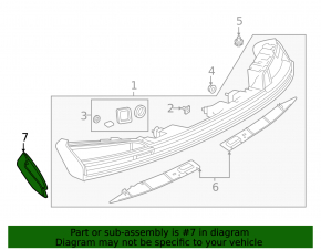 Right inner tailgate light trim for Audi E-Tron 19-23