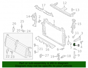 Radiator bracket lower right Audi Q7 16- rear