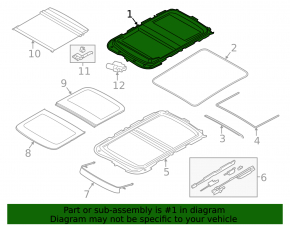 Sunroof assembly Mini Cooper F56 3d 14-18