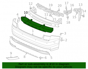 Rear Bumper Absorber VW Passat 20-22