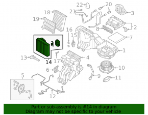 Evaporator for Audi TT RS 16-23 2.0, 2.5