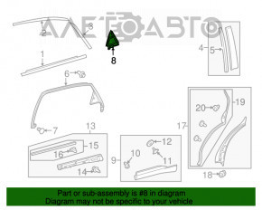 Door trim side rear right Lexus RX350 RX450h 10-15 triangle
