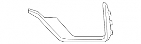 Front bumper molding left Honda CRV 20-22 gray structure