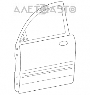 Bare front left door Hyundai Azera 12-17