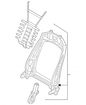 Lumbar support for the driver's seat of the Audi Q5 80A 18-24 with motors, without frame