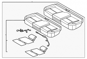 Rear row of seats, lower part of the Nissan Ariya 23-25