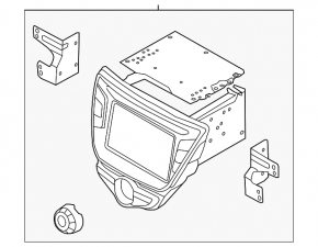 Monitor, display, navigation Hyundai Elantra UD 11-13