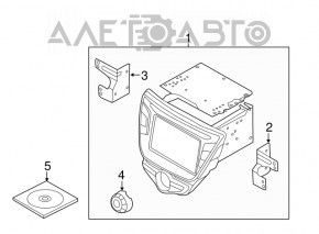 Monitor, display, navigation Hyundai Elantra UD 11-13