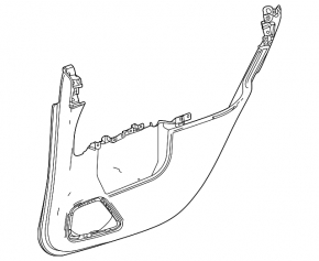 Door trim panel rear left Mercedes H247 GLA 20-26 black leather
