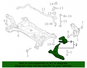 Lower control arm, front left, Lincoln MKC 15-19