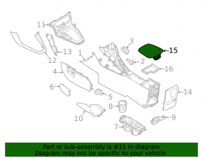 Armrest Ford Focus mk3 15-18 rest, leather, black