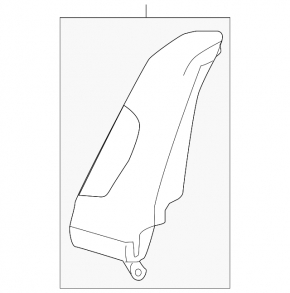 Right rear seat side panel for Mazda 6 14-17, black leather, dented