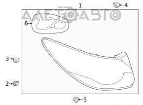 Light outer wing right Mazda 6 18-21 usa type 1