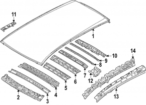 Metal roof for Mazda CX-90 2020-2026 without sunroof and panoramic windows