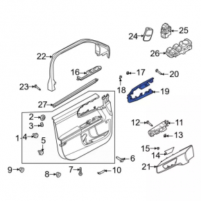 Rear Right Window Regulator Trim Ford Bronco Sport 21-25