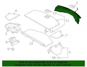 Trunk opening trim Mazda CX-9 16-17