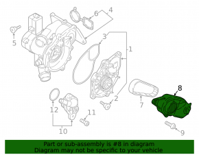 Water Pump Cover for Audi A6 C7 16-18 2.0T