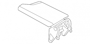 Armrest VW Jetta 19 - black leather, black stitching