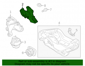 Engine mount bracket left BMW X5 E70 07-13 3.0