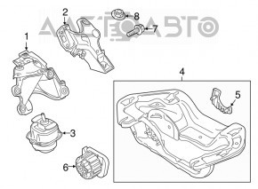 Engine mount bracket left BMW X5 E70 07-13 3.0