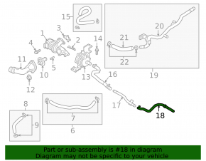 Cooling pipe lower Hyundai Sonata 15-19 hybrid