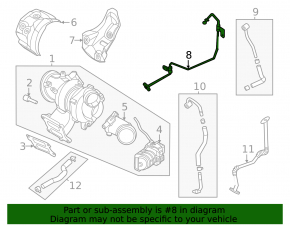 Hyundai Santa FE 21-23 2.5T Turbocharger Oil Supply Line