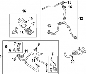 Upper cooling hose for VW Atlas 24-25 2.0T with quick release