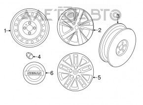 Spare tire space saver Nissan Altima 13-18 R16