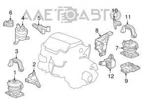 Engine mount right Acura MDX 14-20