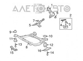 Front subframe Lexus RX400h 06-09 rusty