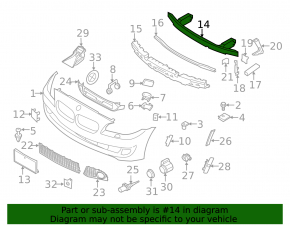 Front Bumper Reinforcement BMW 5 F10 11-16