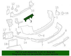 Rear bumper mount central BMW X5 F15 14-18