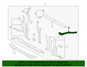 Left TV eyelash for Subaru Forester 19-24