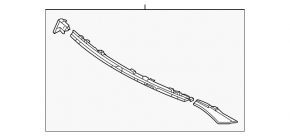 Front bumper molding lower Toyota Venza 21- structure