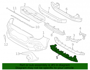 Subaru Crosstrek 24-26 front bumper lower center mount